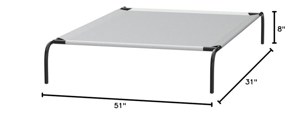 Elevated Dog Bed with Metal Frame, Grey M847031