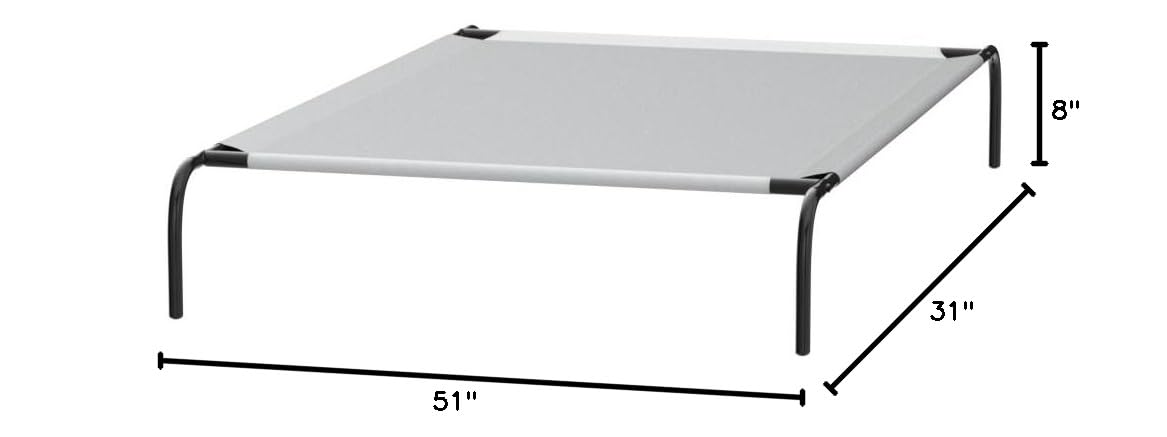 Elevated Dog Bed with Metal Frame, Grey M847031