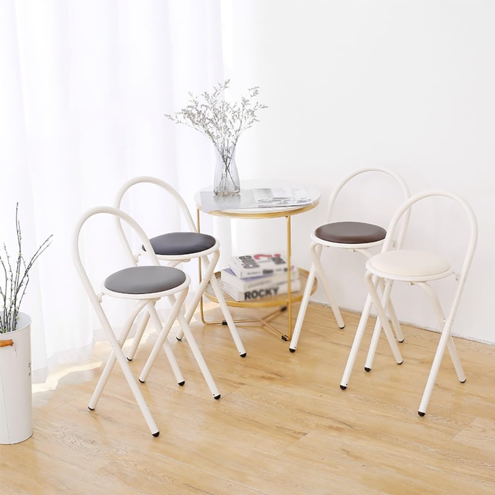 18 Inch Black Folding Bar Stool with Cushion I14319