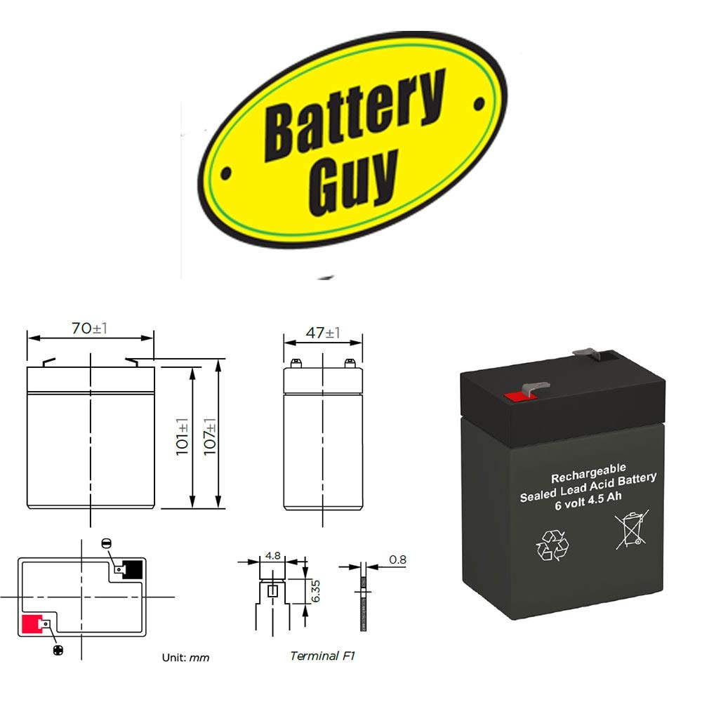 6V 4.5Ah Rechargeable SLA Batteries Qty of 4 U915