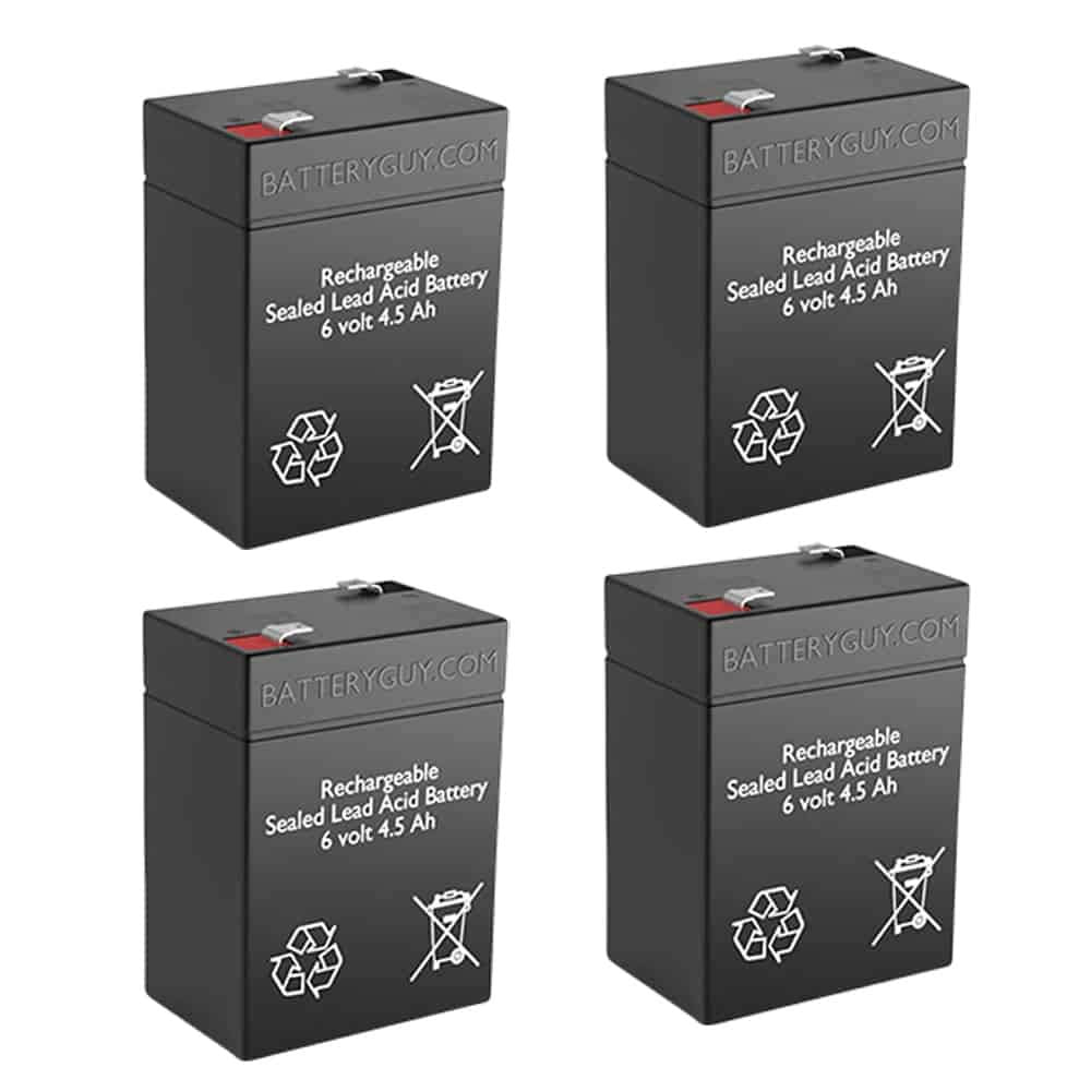 6V 4.5Ah Rechargeable SLA Batteries Qty of 4 U915