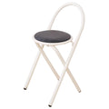 18 Inch Black Folding Bar Stool with Cushion I14319