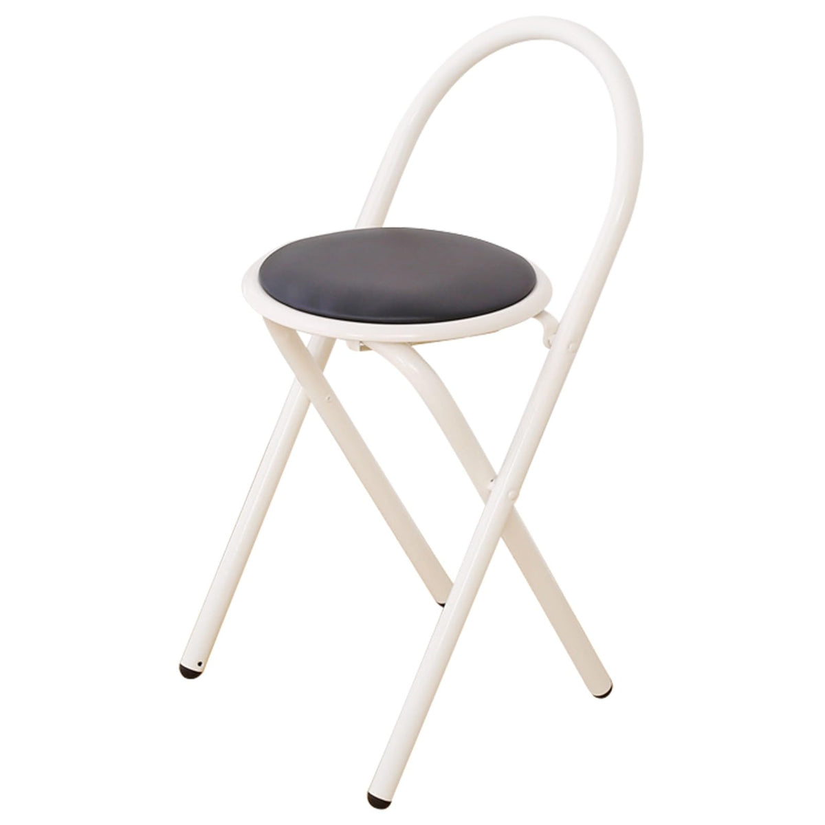18 Inch Black Folding Bar Stool with Cushion I14319