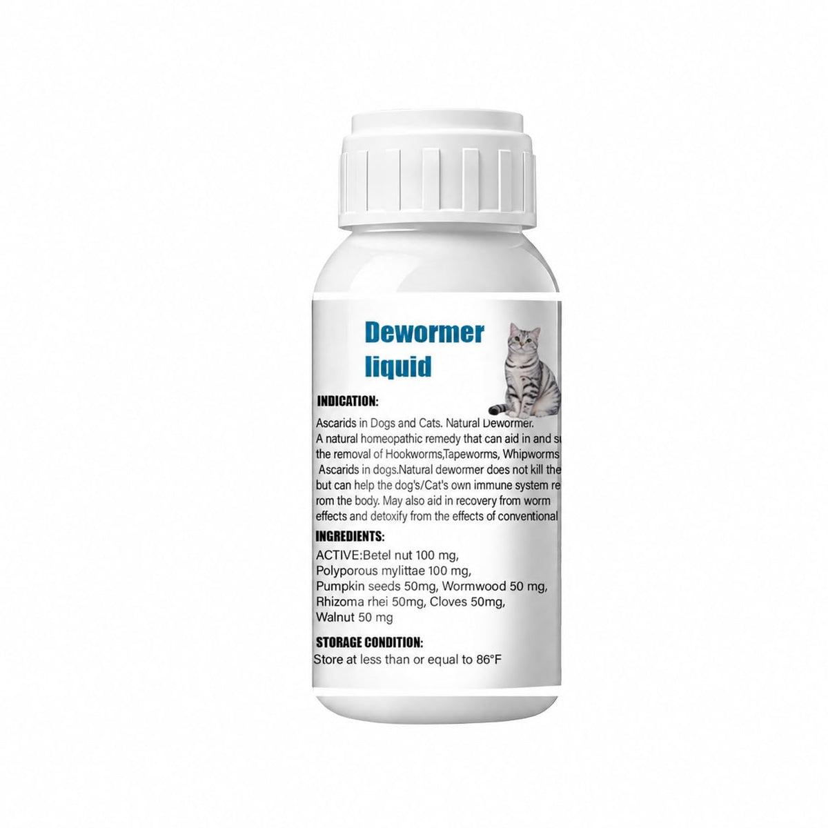 Broad Spectrum Cat Dewormer Liquid 4 oz N602208