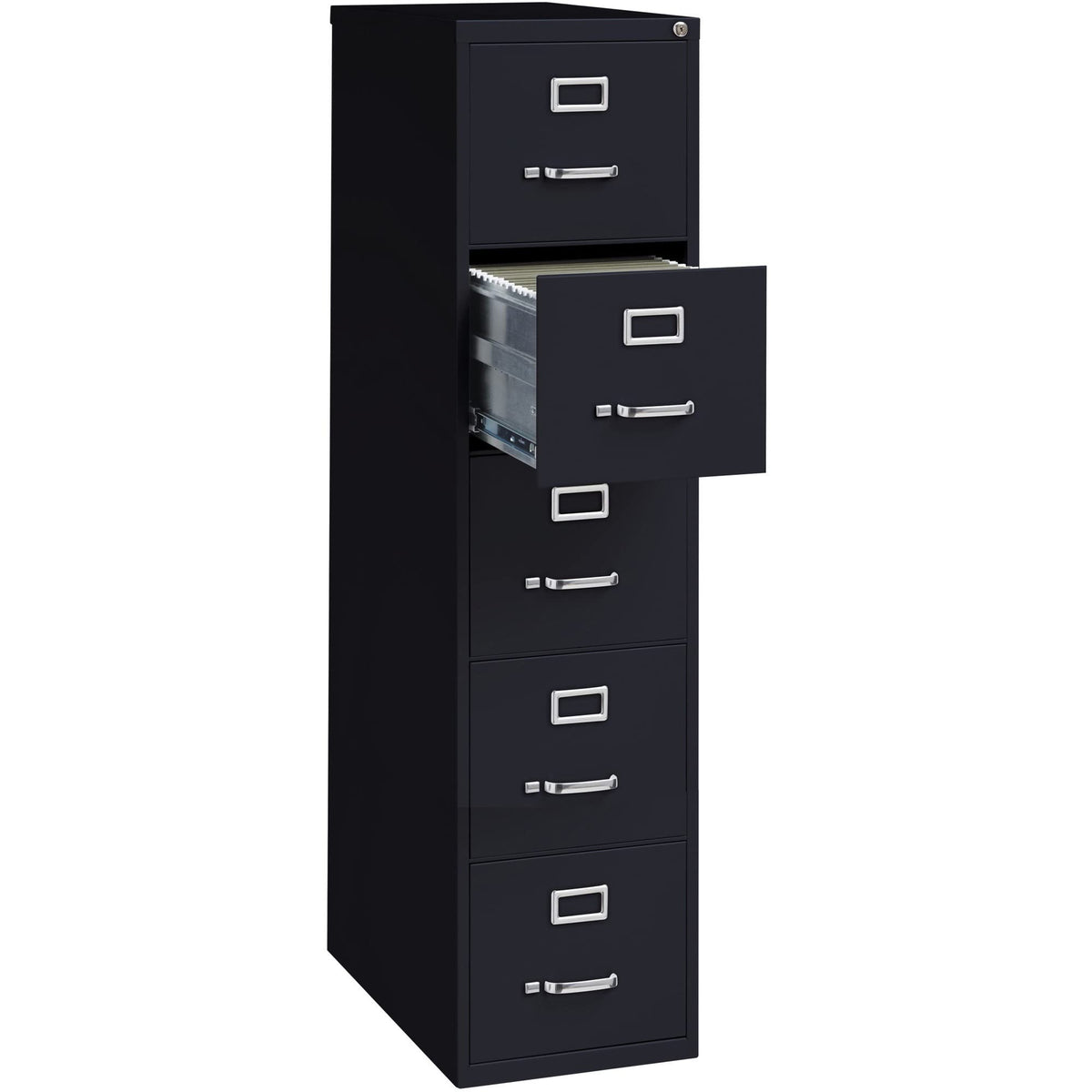Black 5 Drawer Vertical File Cabinet T8027