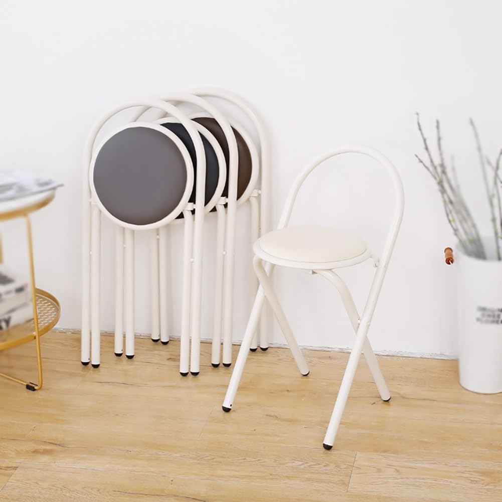 18 Inch Black Folding Bar Stool with Cushion I14319