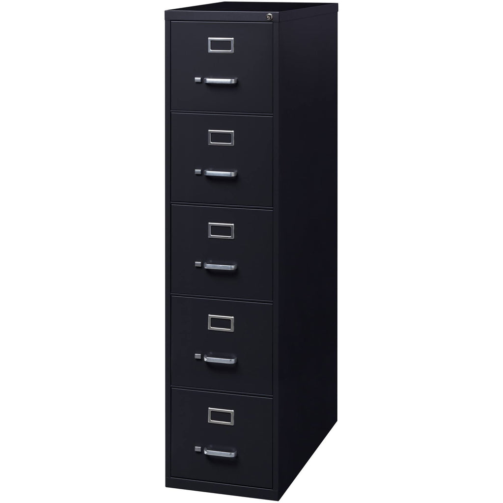 Black 5 Drawer Vertical File Cabinet T8027