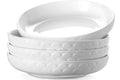 Set of 4 White Ceramic Pasta Bowls P60681