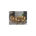 9 Piece Dining Table and 8 Dark Grey PU Leather Chairs Y154