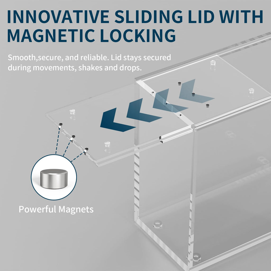 Acrylic Display Case with Sliding Lid, 1 Pack V267