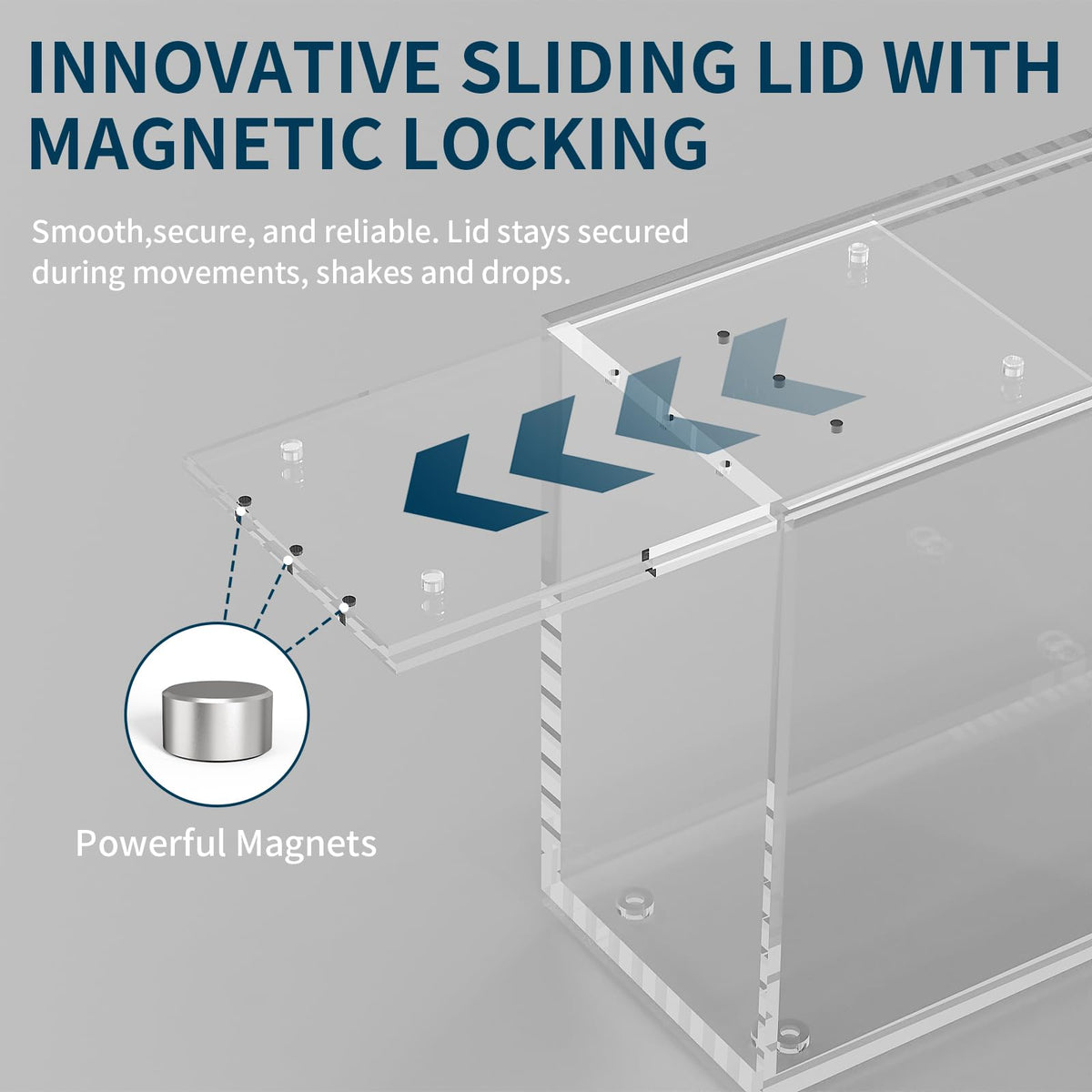 Acrylic Display Case with Sliding Lid, 1 Pack V267