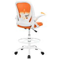 Tall Ergonomic Drafting Chair with Flip-up Armrests and Footrest Ring W83952