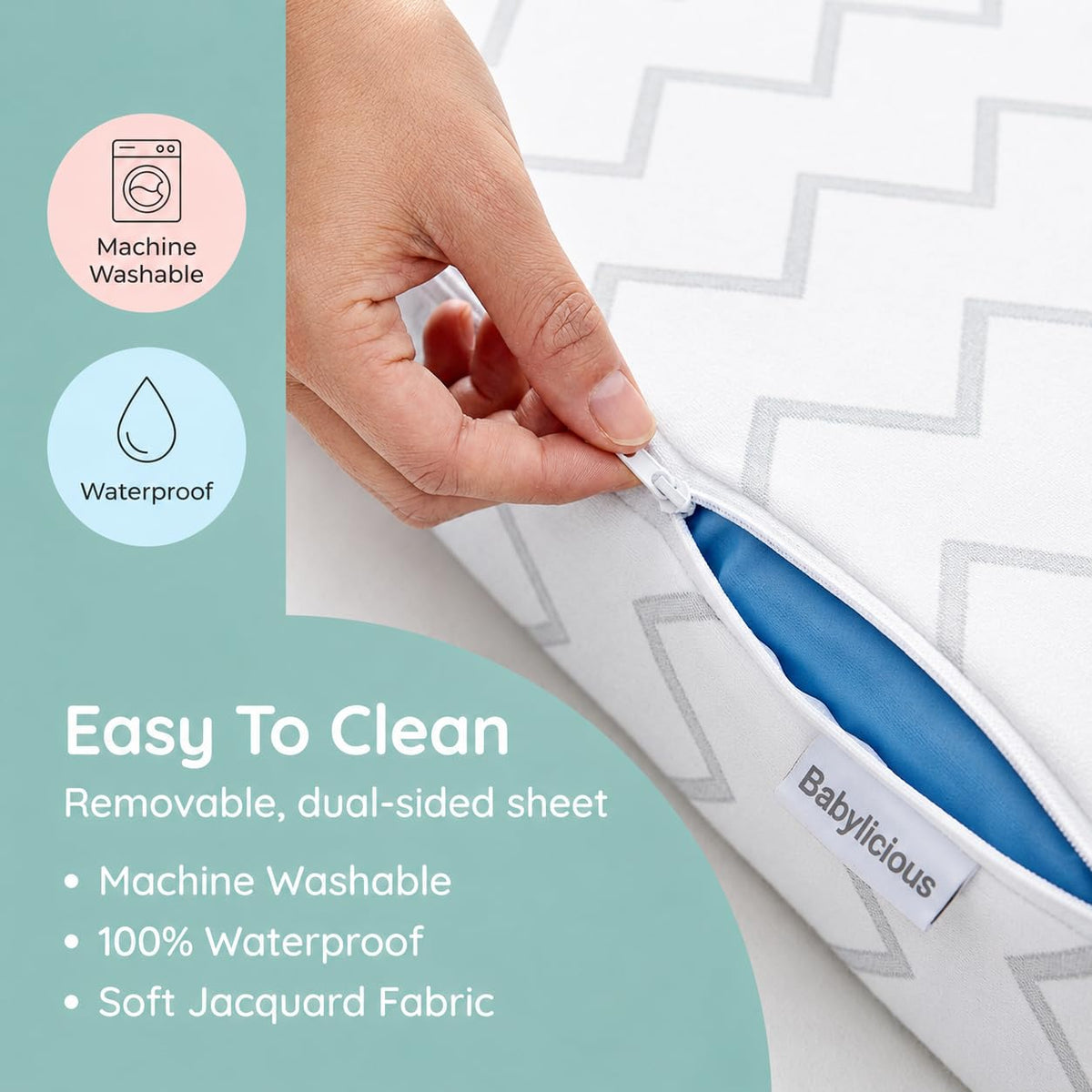 38" x 26" Waterproof Memory Foam Mattress Pad I138654