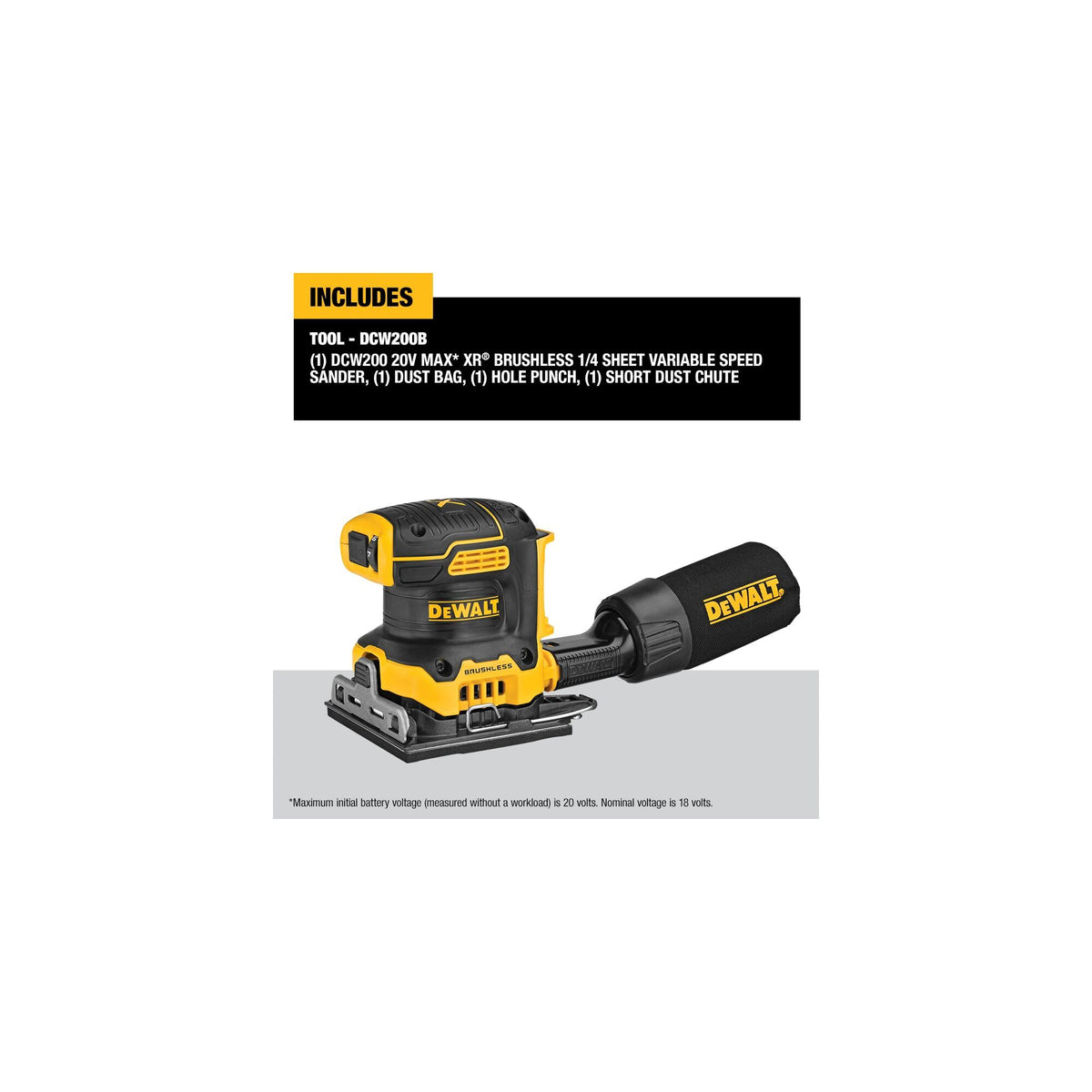Cordless 1/4 Sheet Variable Speed Sander A847614
