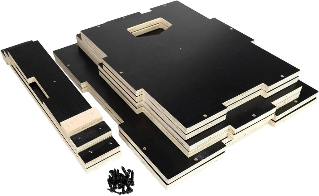 Wooden Plyo Box, 16/14/12 Anti-Slip O653078