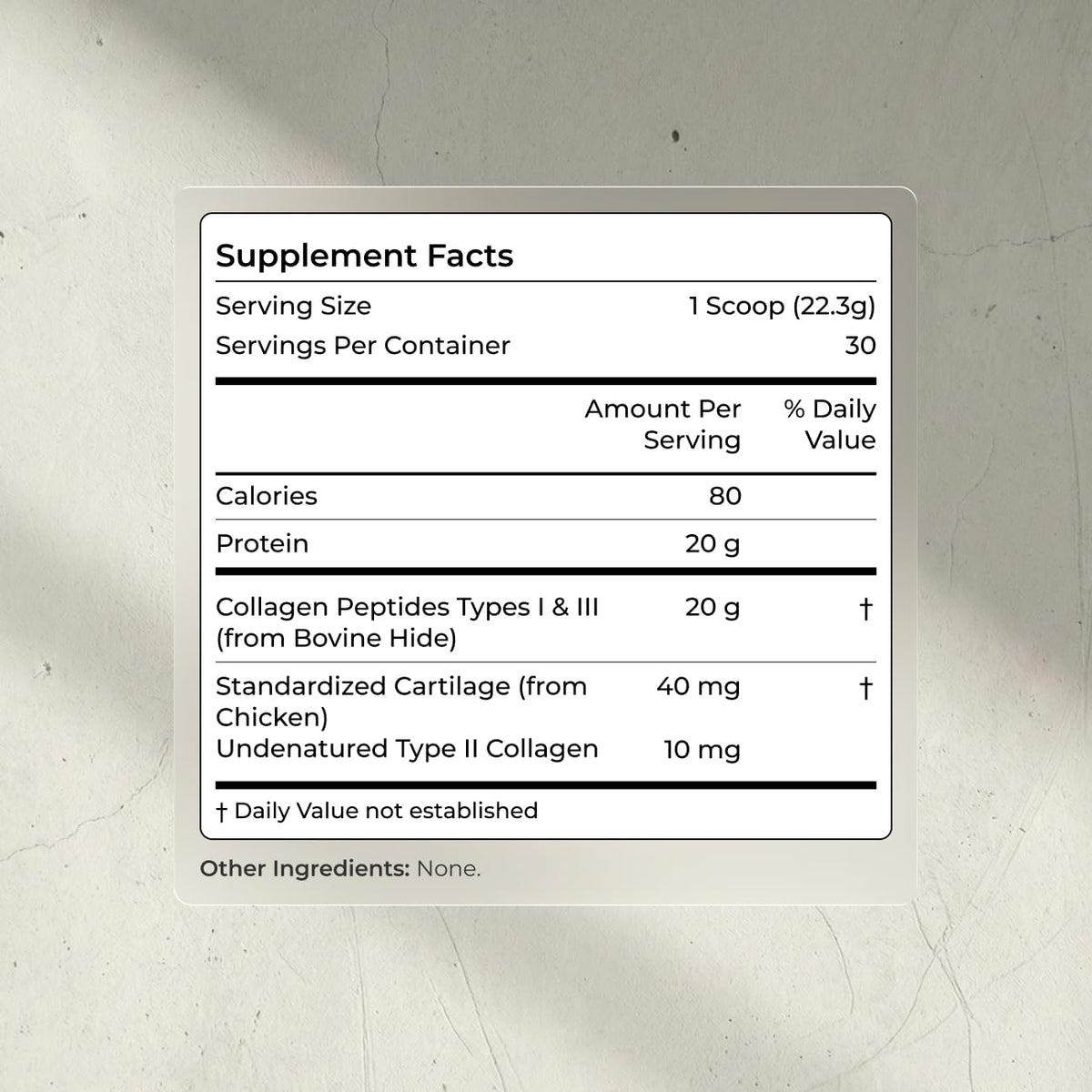 Hydrolyzed Collagen Peptides Powder Unflavored 30 Servings J5586