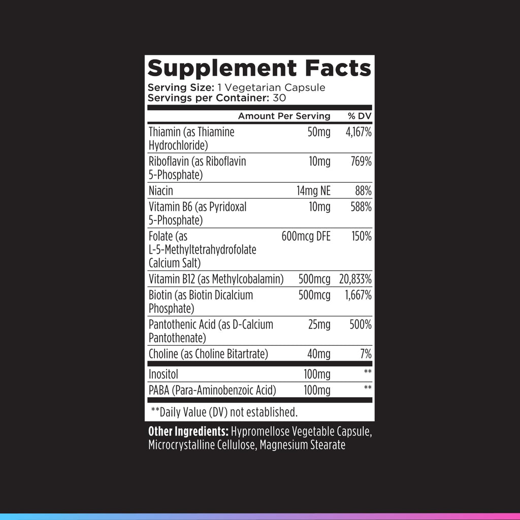Vitamin B Complex Supplement 30 Capsules C68237