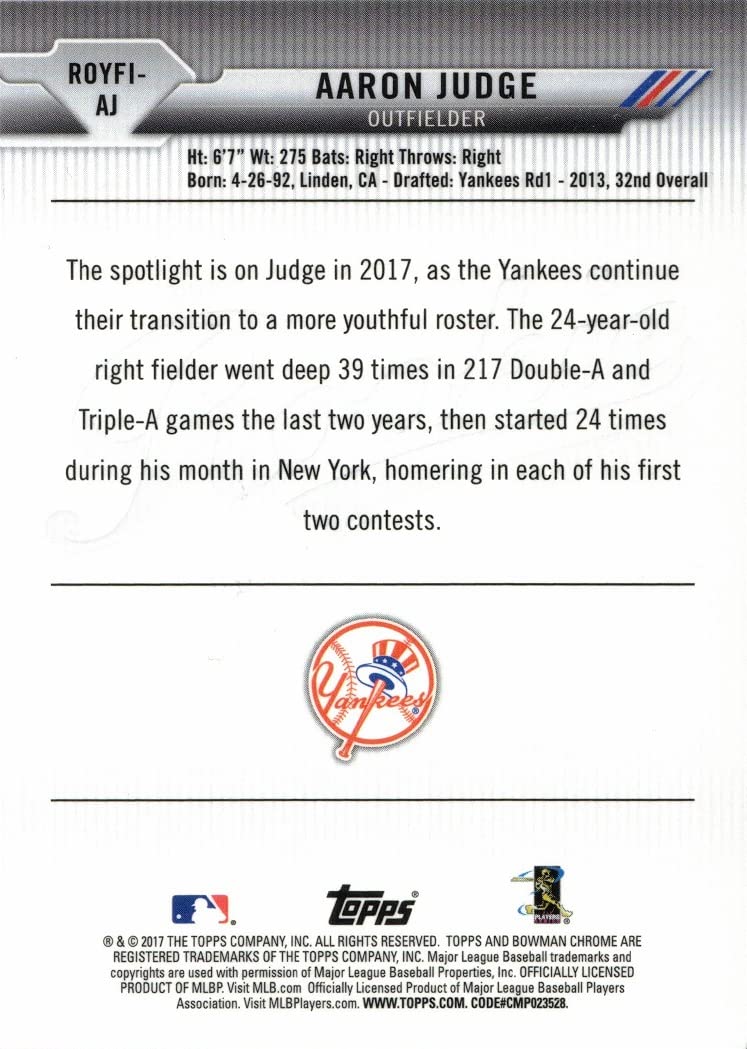 Aaron Judge Rookie Card X457