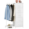 Dresser with Hanging Rack, 5 Drawers I41644