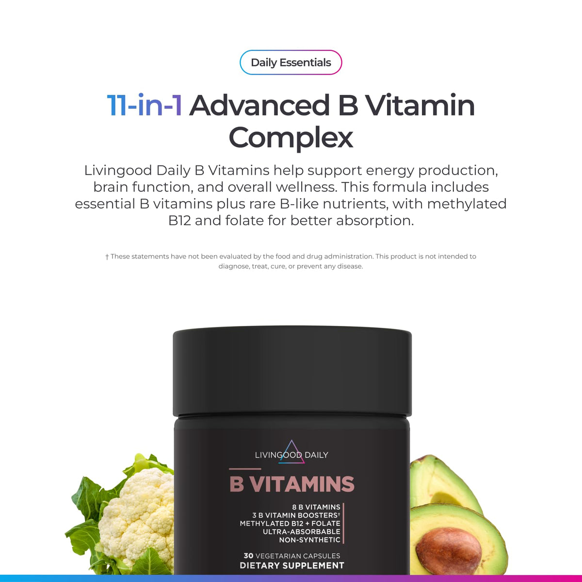 Vitamin B Complex Supplement 30 Capsules C68237