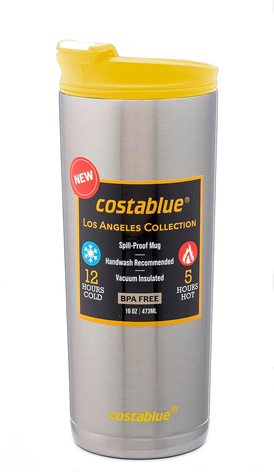 16 Oz Stainless Steel Insulated Travel Coffee Mug E22950