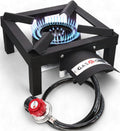 High Pressure Single Propane Burner with Heat Shield P46669
