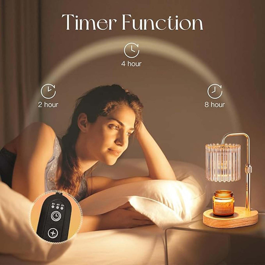 Candle Warmer Lamp with Timer, 2 Bulbs Height Adjustable Dimmable C604066