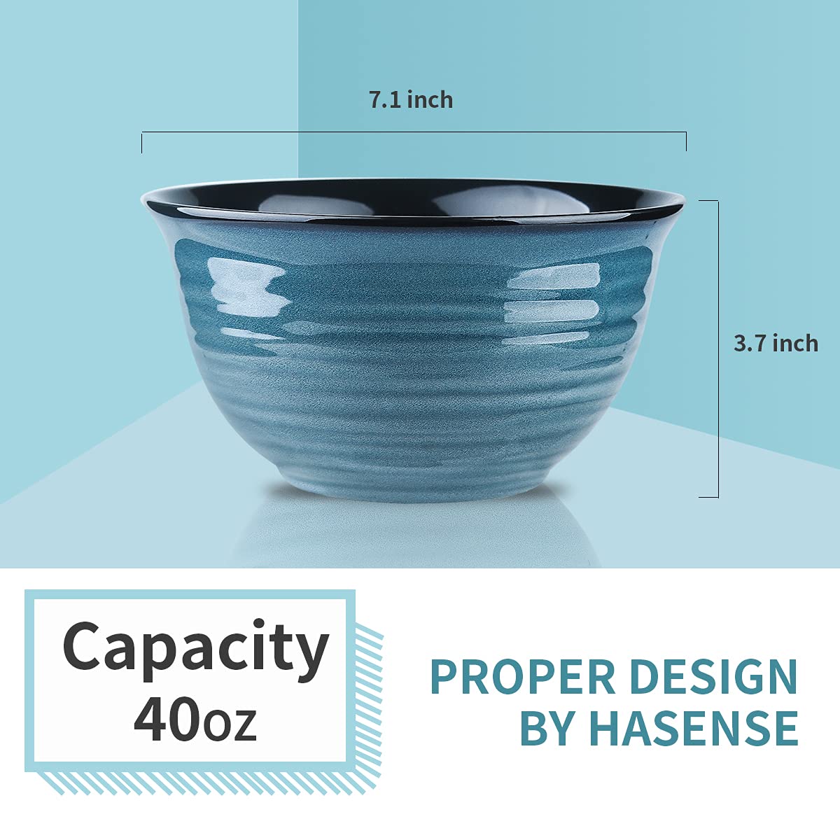 40 Ounce 7 Inch Ceramic Soup Bowls Set of 4 A377252