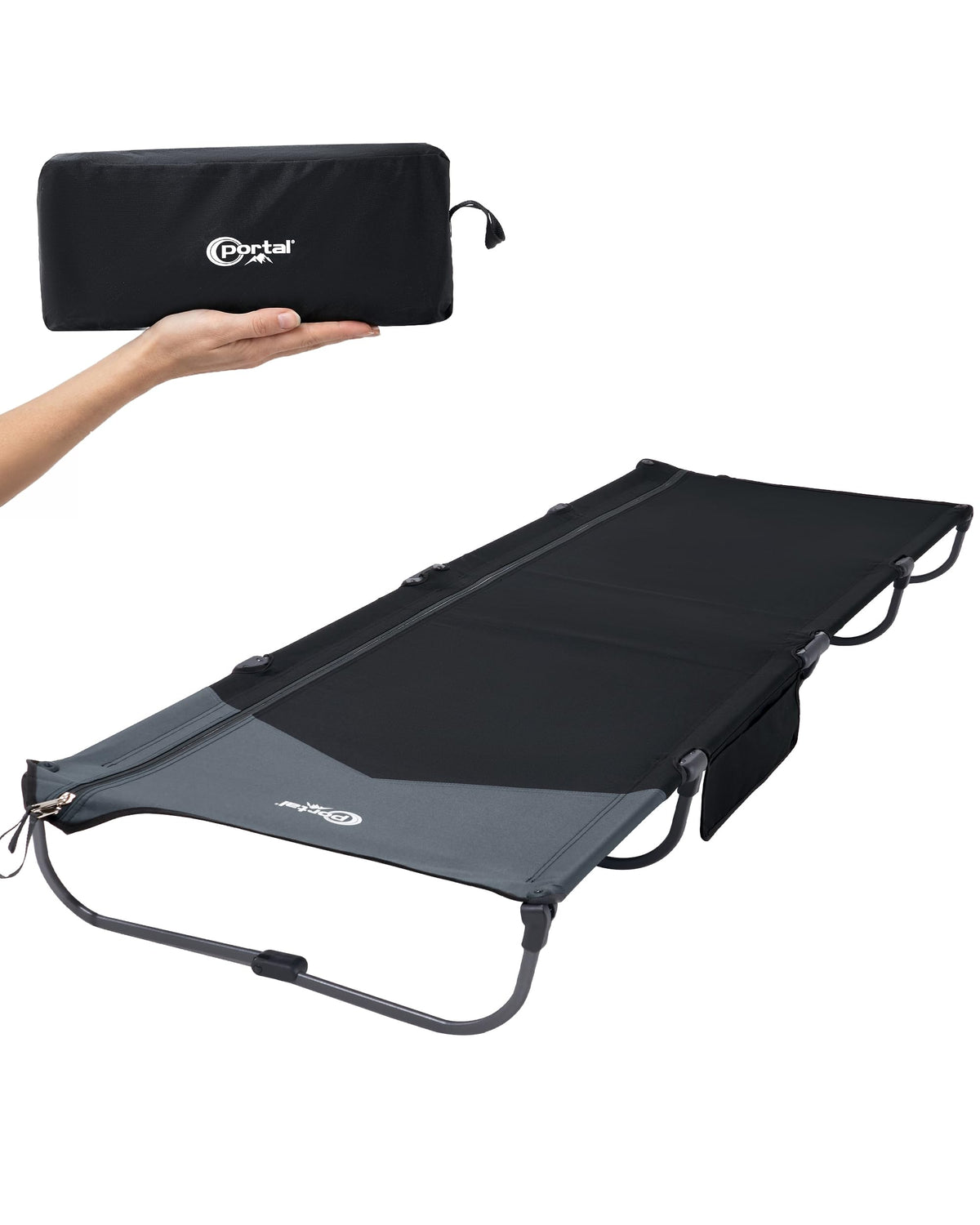 Ultra-Light 7.1 lbs Foldable Camping Cot with Side Pocket F233567