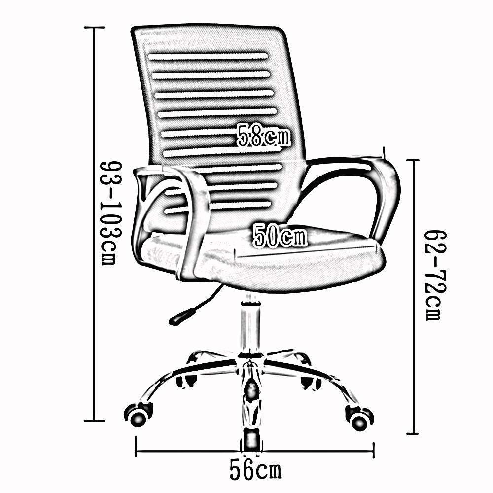 Orange Black Frame Ergonomic Mesh Swivel Chair A526