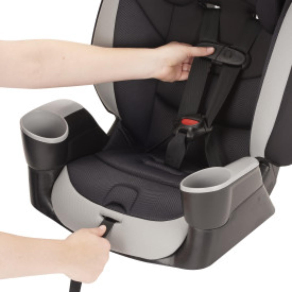 High-Back Booster Car Seat with Harness, 22 to 110lbs, Granite Gray A648369