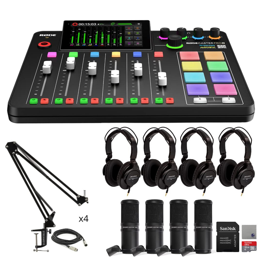 4-Person Podcast Bundle with 4 Mics I361
