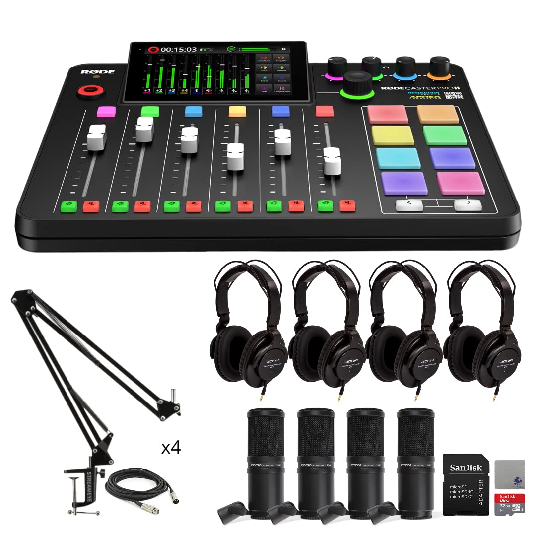 4-Person Podcast Bundle with 4 Mics I361