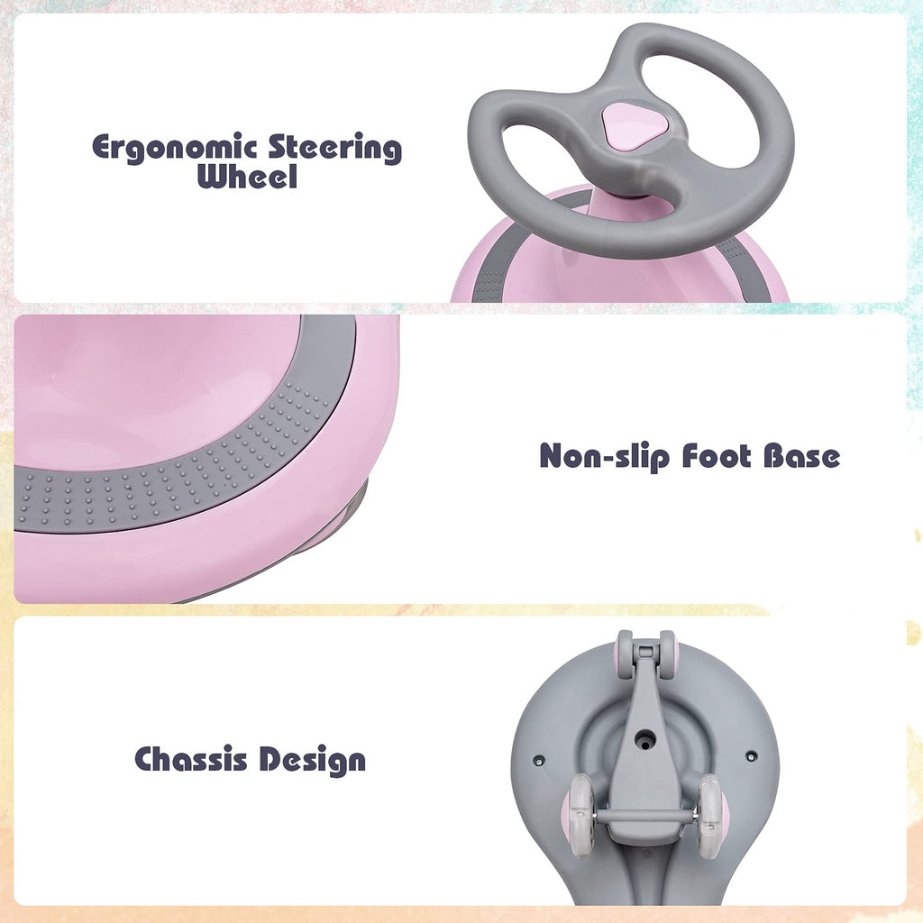 Pink Wiggle Car with LED Flashing Wheels M427