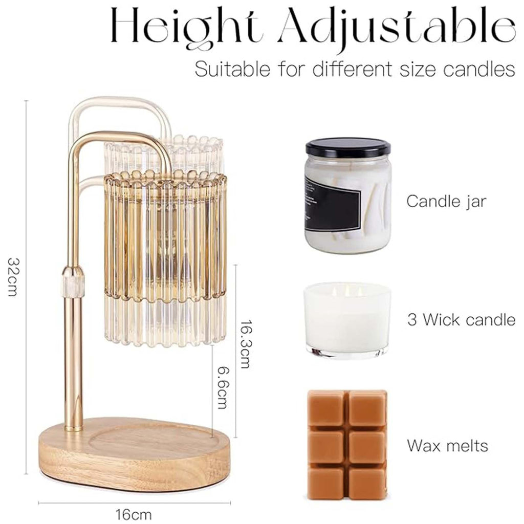 Candle Warmer Lamp with Timer, 2 Bulbs Height Adjustable Dimmable C604066