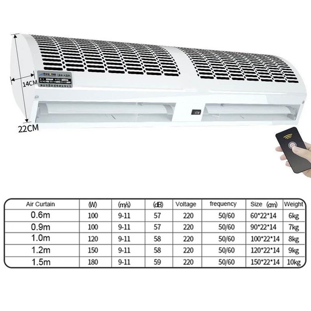 Over Door Air Curtain Fan, 2 Wind Speeds, 100cm M8589