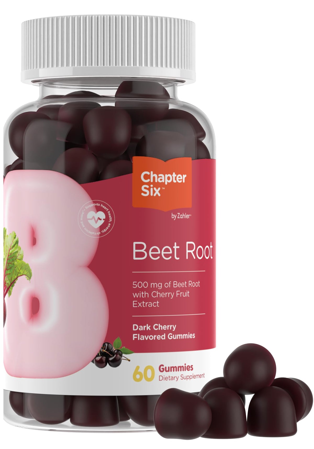 Beet Root 500 mg Cherry Gummies O68767