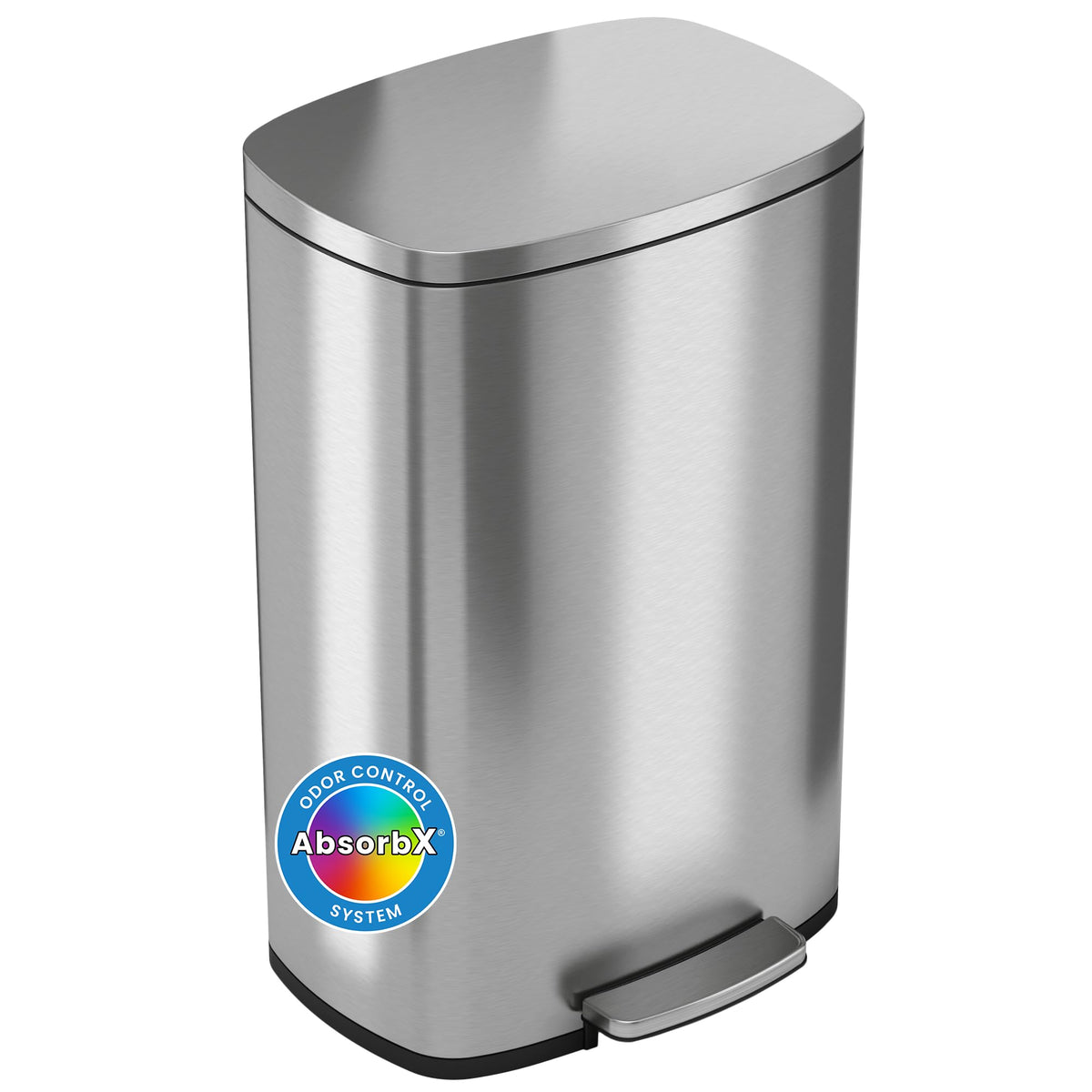 13.2 Gallon Stainless Steel Step Trash Can with Lid M712960