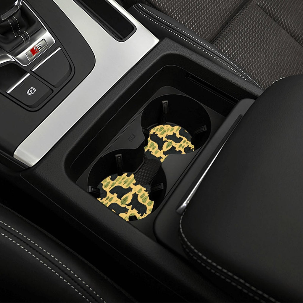 Black Bear Printed Anti Slip Waterproof Beverage Mats N270