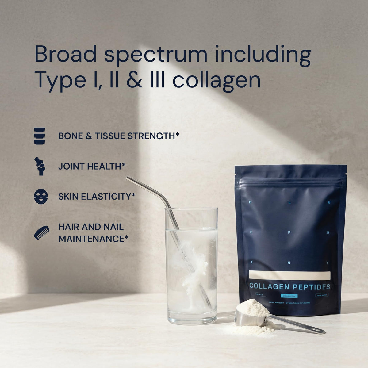 Hydrolyzed Collagen Peptides Powder Unflavored 30 Servings J5586