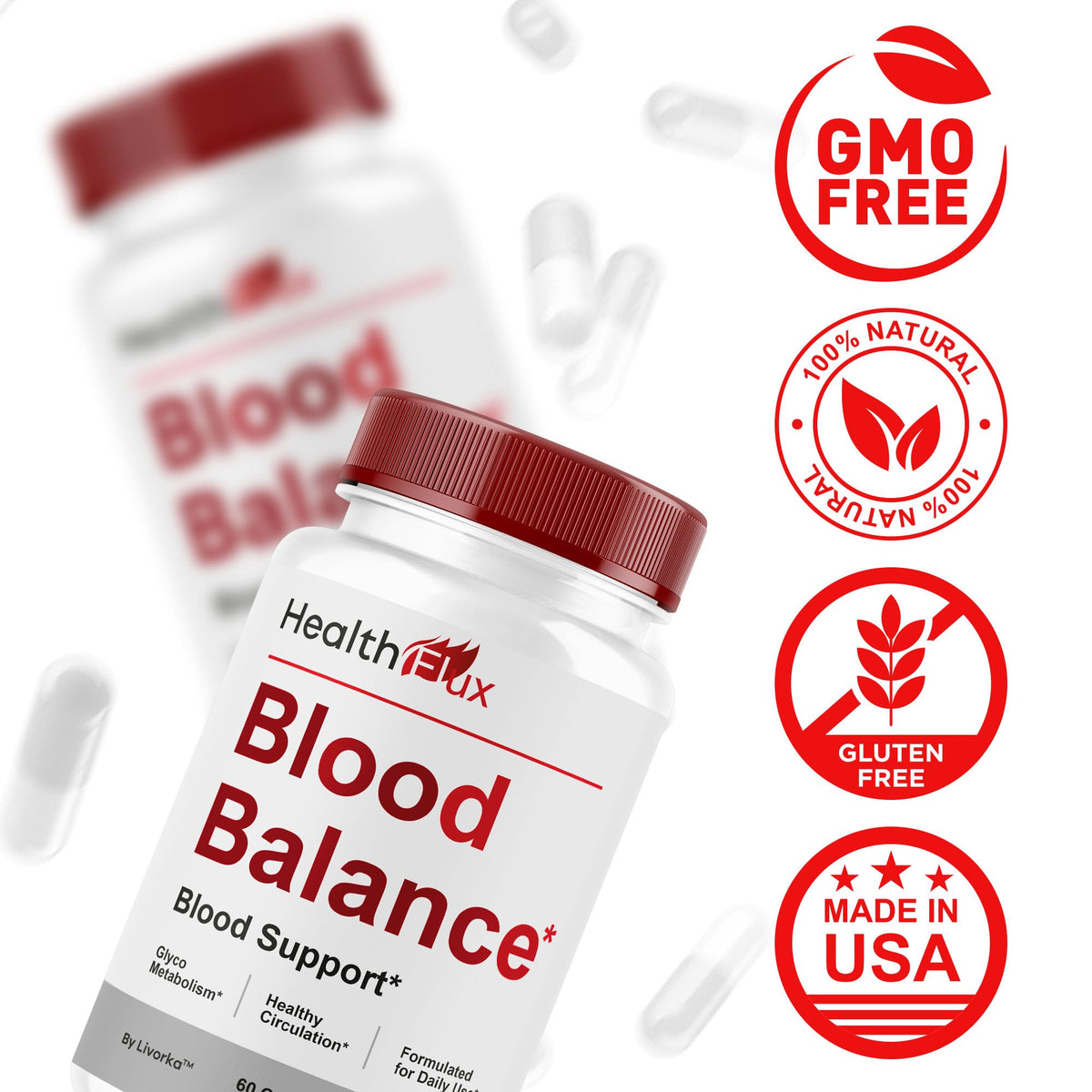 Health Flux Support Supplement Capsules 180 Capsules R2021