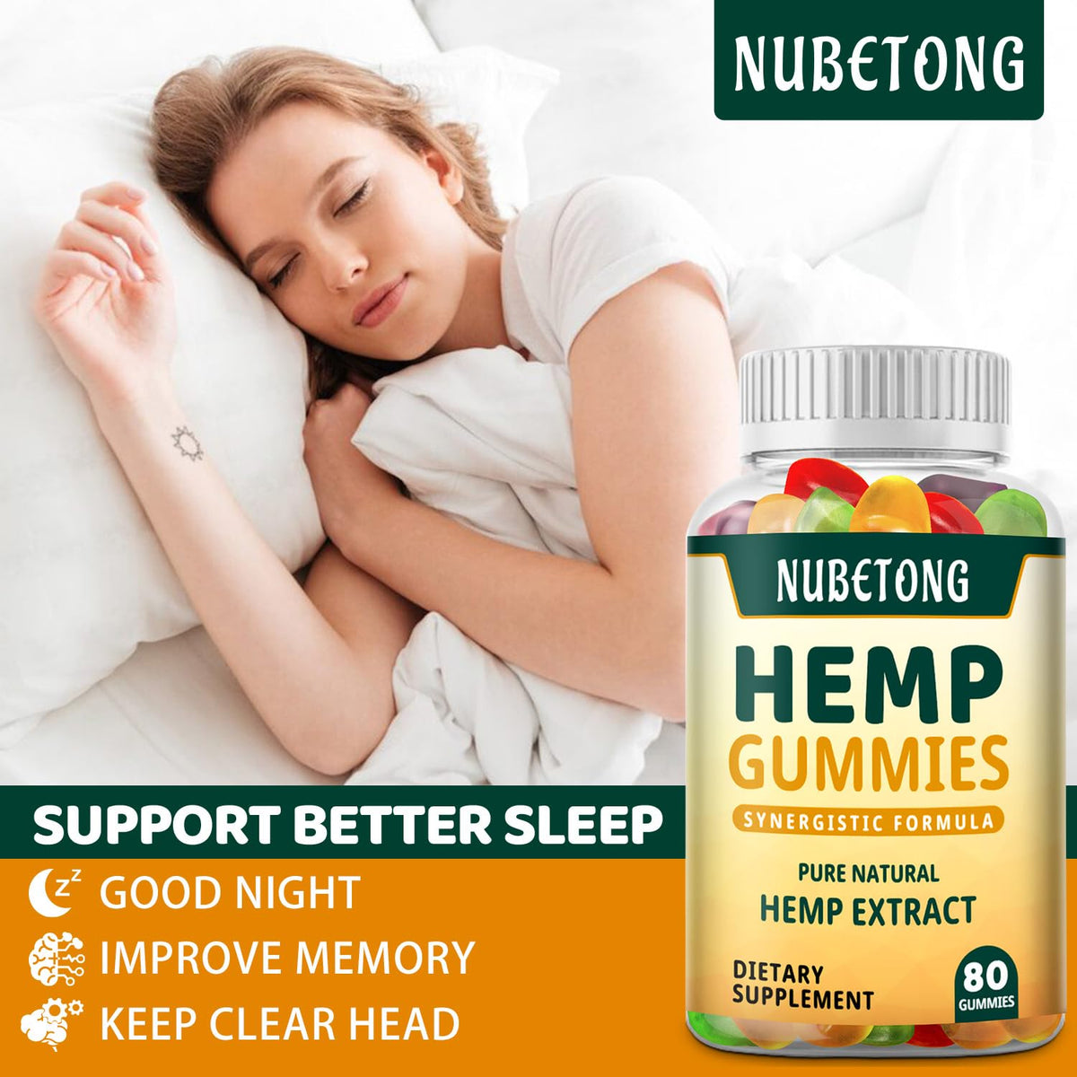 Hemp Gummies High Potency Organic Edible Supplement J264