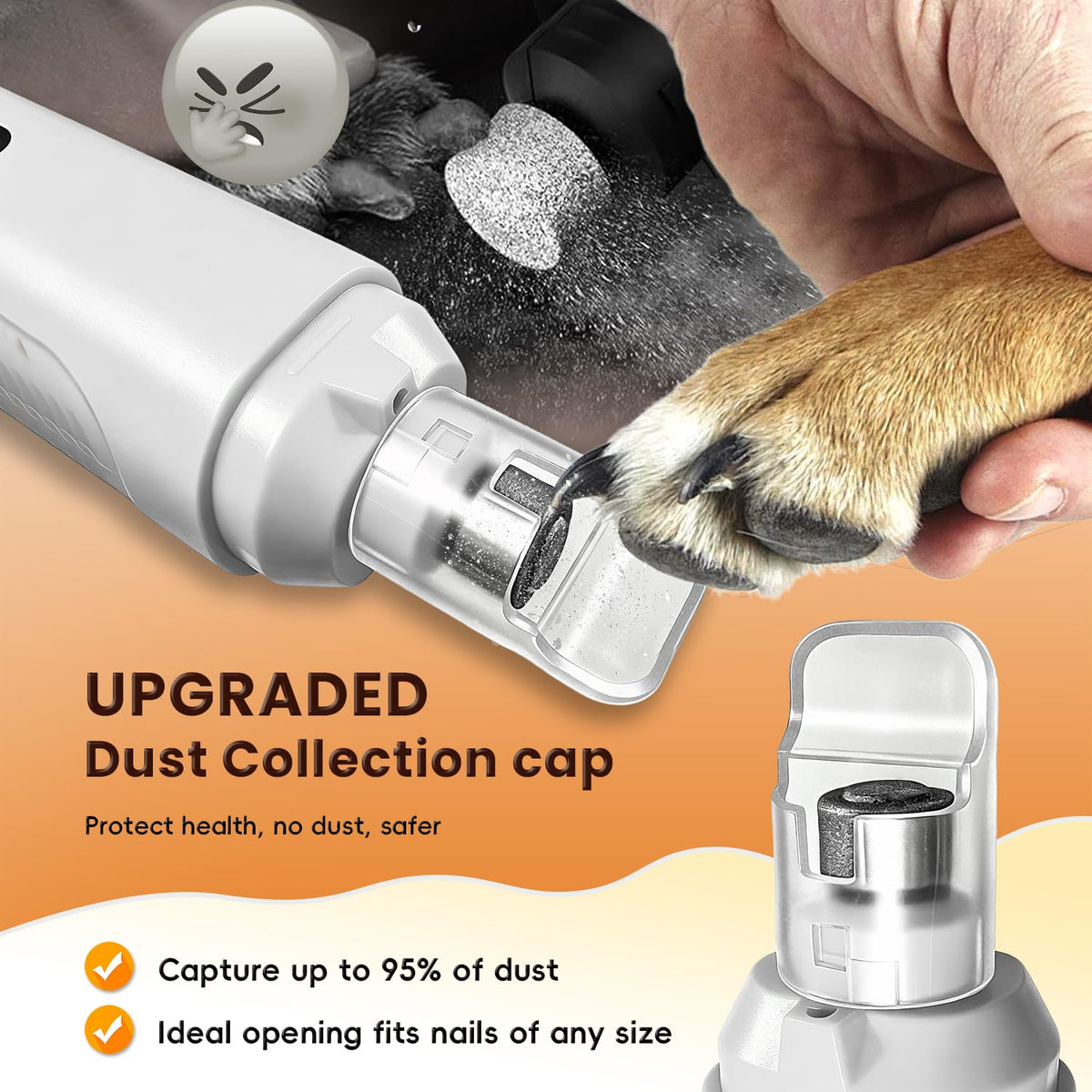 6-Speed Dog Nail Grinder with LED Light O369