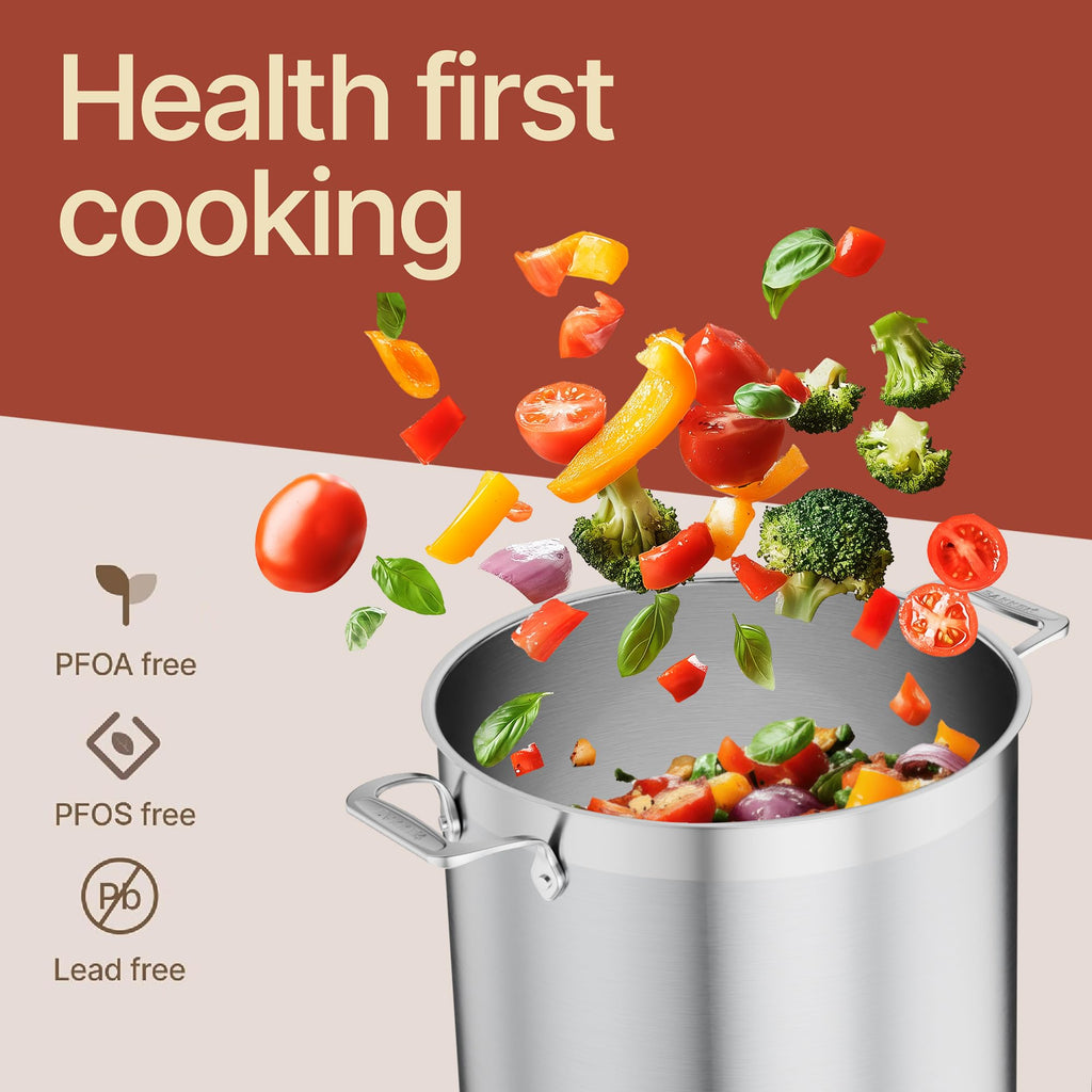 16 Quart Stainless Steel Stockpot with Lid E79809