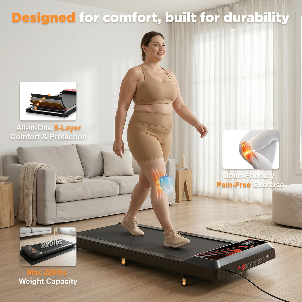 2.5HP Portable Compact Treadmill with Incline and Remote U42630