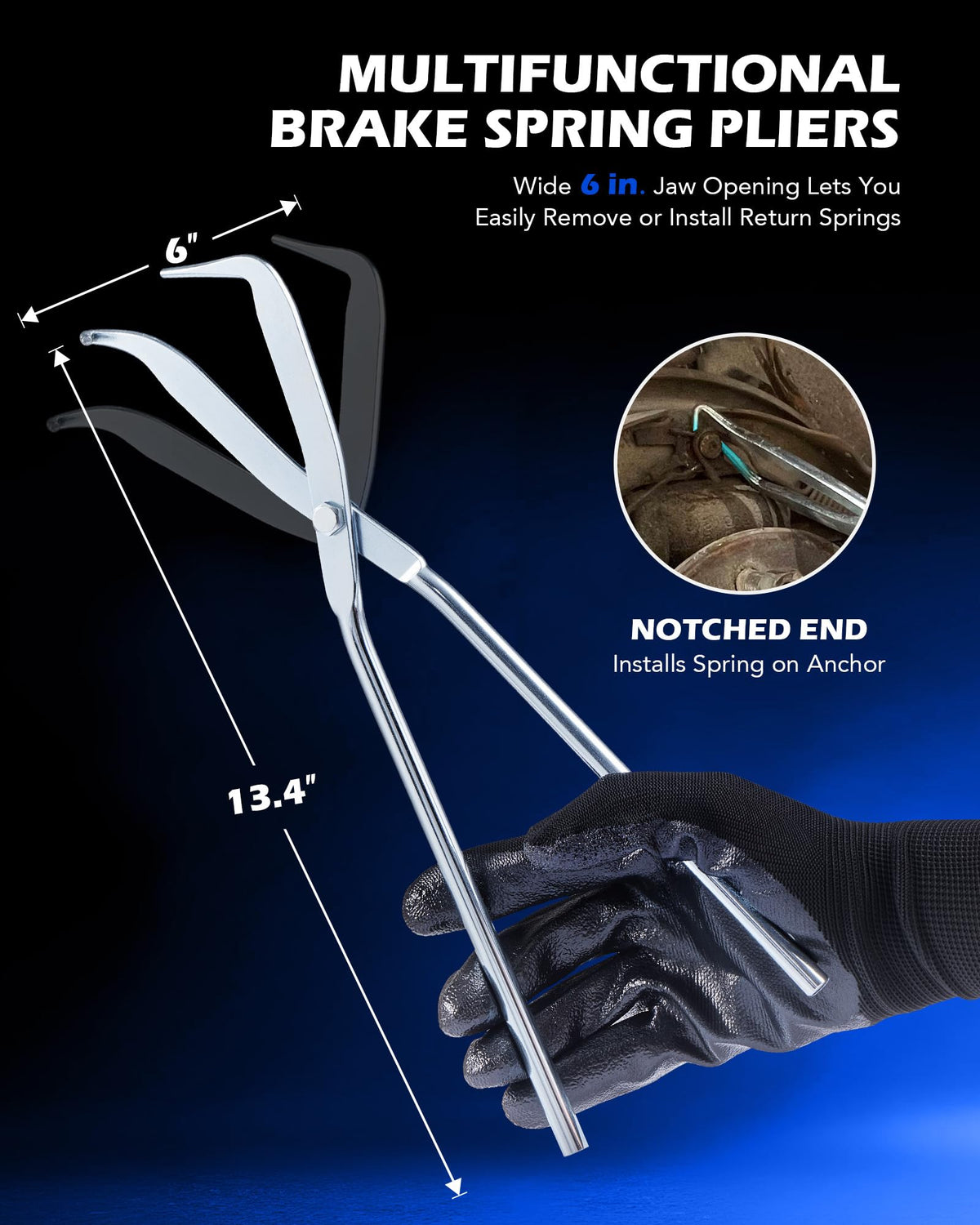 10pc Drum Brake Tool Kit with Spring Pliers and Adjusting Spoons Set V773149