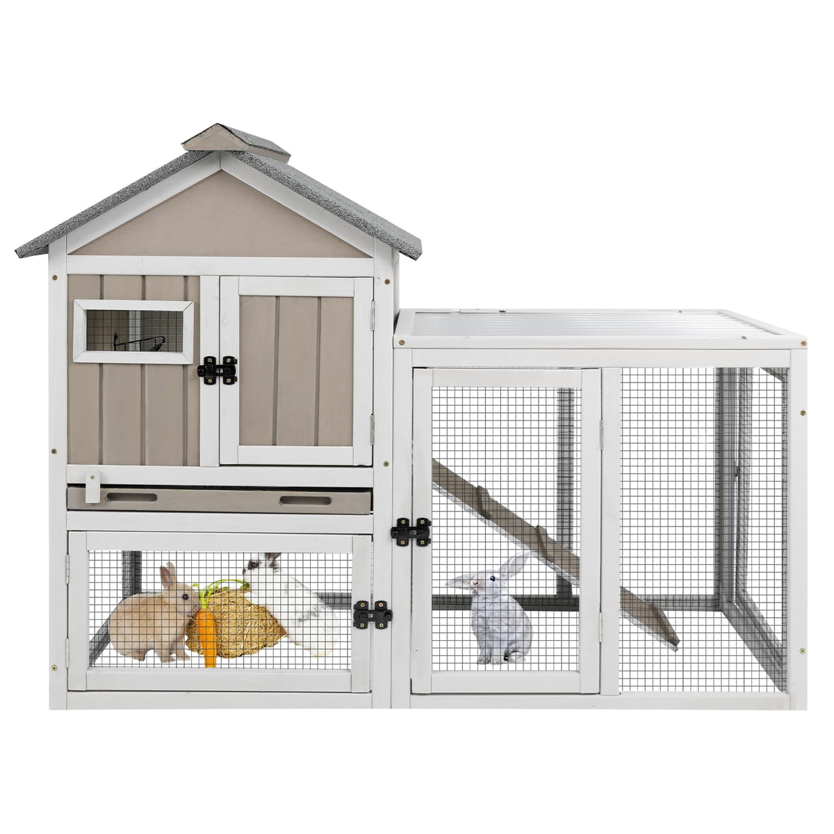 48" L 2-Story Rabbit Hutch with Ramp N60923