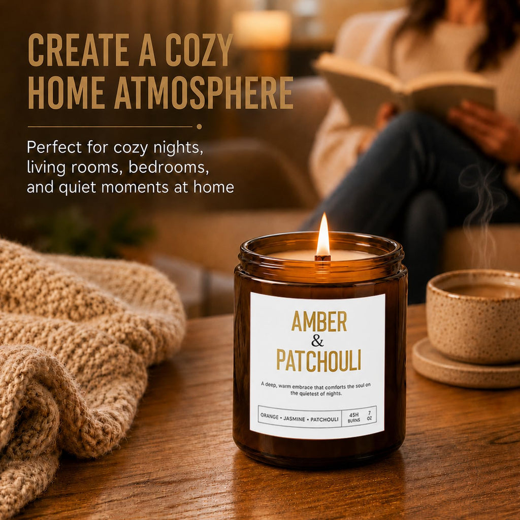 4 Pack Scented Candle Set with Wooden Wick W948