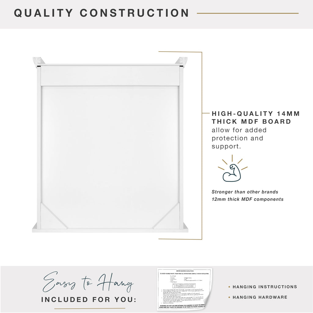 White Wall Mounted Medicine Cabinet Organizer K829