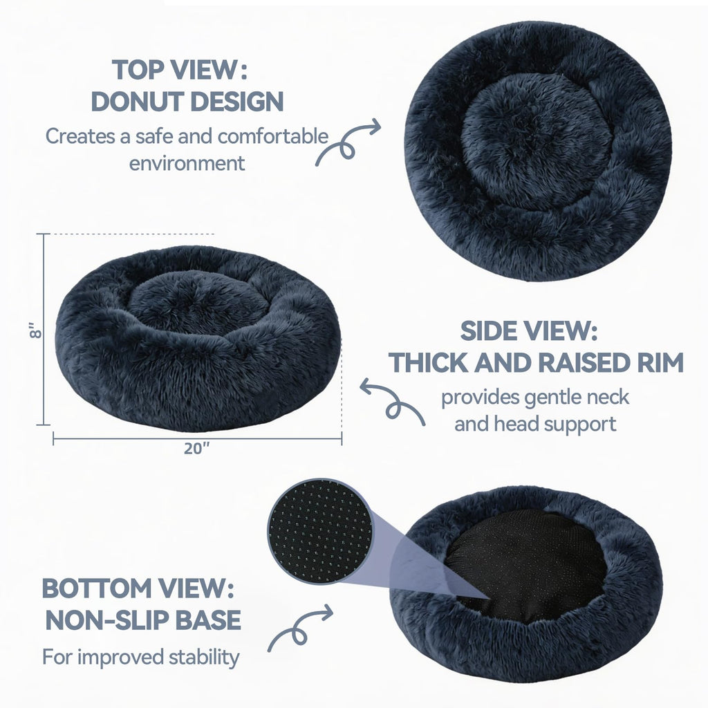 Washable 20" Donut Cat Bed H38461